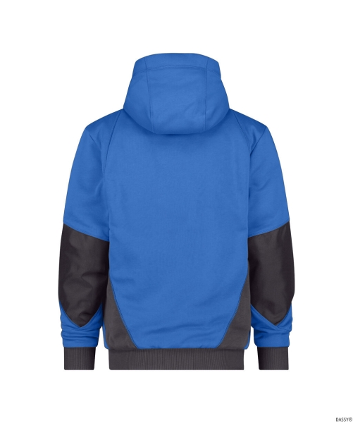DASSY-Workwear, Sweatshirt-Jacke PULSE, kornblau/grau