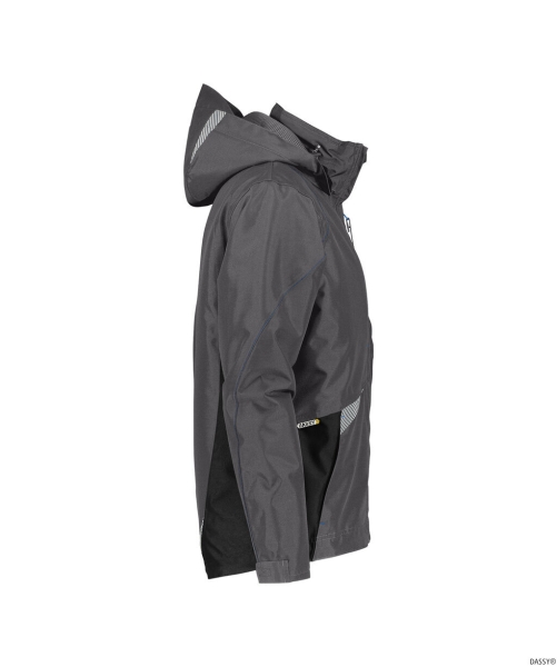 DASSY-Workwear, Regenjacke HYPER, grau/schwarz