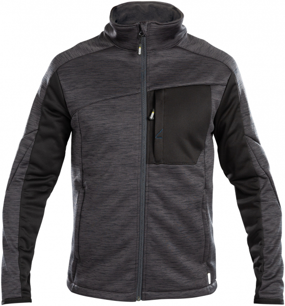 DASSY-Workwear, Fleecejacke Convex, grau/schwarz