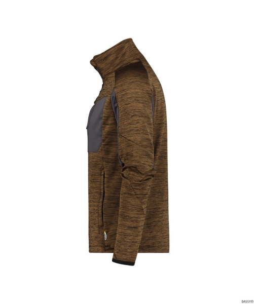 DASSY-Workwear, Fleecejacke Convex, braun/grau
