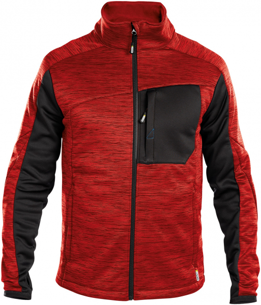 DASSY-Workwear, Fleecejacke Convex, rot/schwarz