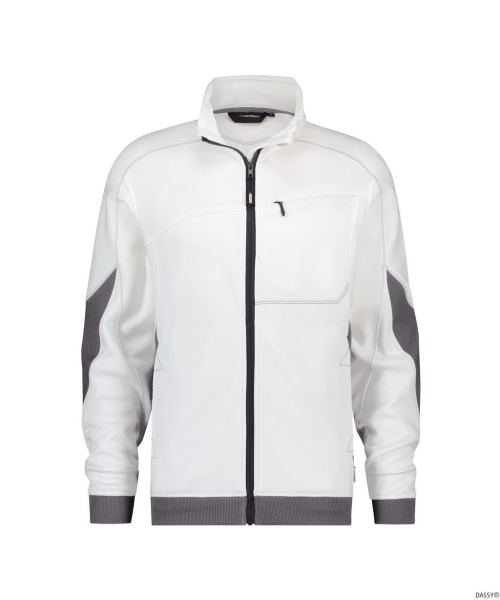 DASSY-Sweatshirt VELOX, weiß/anthrazitgrau