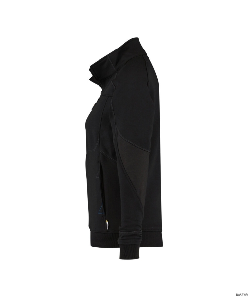 DASSY-Worker-Shirts, Damen-Sweatshirt VELOX, schwarz