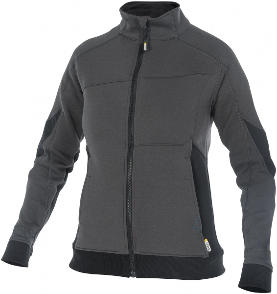 DASSY-Worker-Shirts, Damen-Sweatshirt VELOX, grau/schwarz