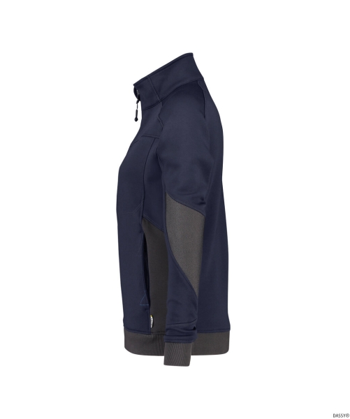 DASSY-Worker-Shirts, Damen-Sweatshirt VELOX, blau/grau