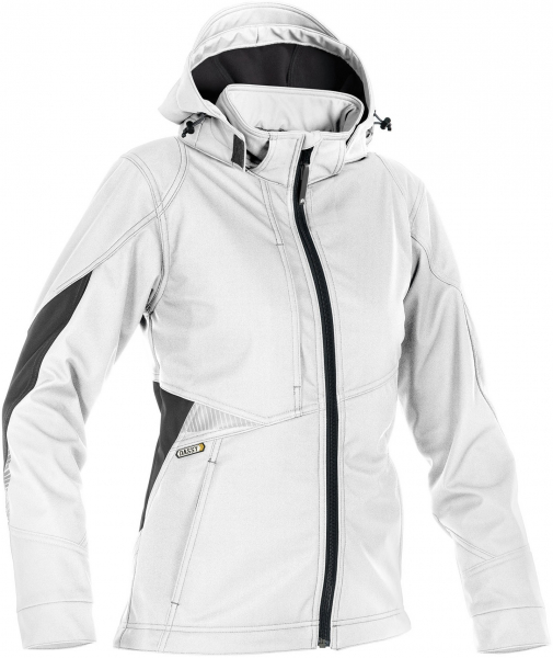 DASSY-Workwear, Damen-Softshell-Jacke GRAVITY, weiß/grau