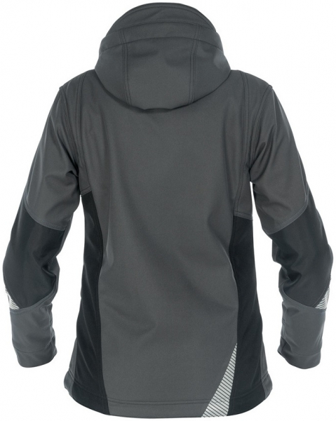 DASSY-Workwear, Damen-Softshell-Jacke GRAVITY, grau/schwarz