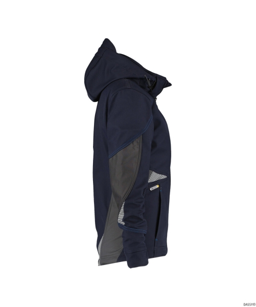 DASSY-Workwear, Damen-Softshell-Jacke GRAVITY, blau/grau