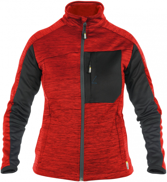 DASSY-Workwear, Damen-Fleecejacke CONVEX, rot/schwarz