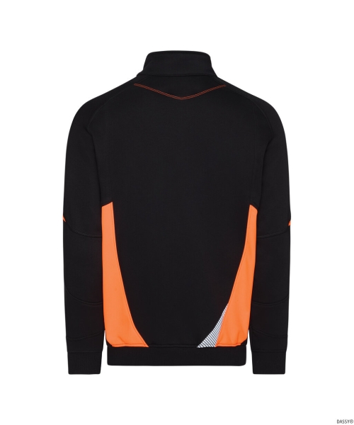 DASSY® Aratu Sweatshirt, schwarz/fluo orange