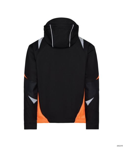DASSY® Kalama Softshell-jacke, schwarz/fluo orange