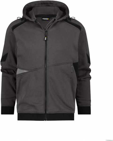 DASSY-Kapuzensweatshirt, LUNAX, anthrazitgrau/schwarz