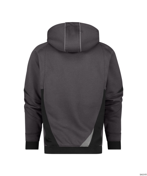 DASSY-Kapuzensweatshirt, LUNAX, anthrazitgrau/schwarz