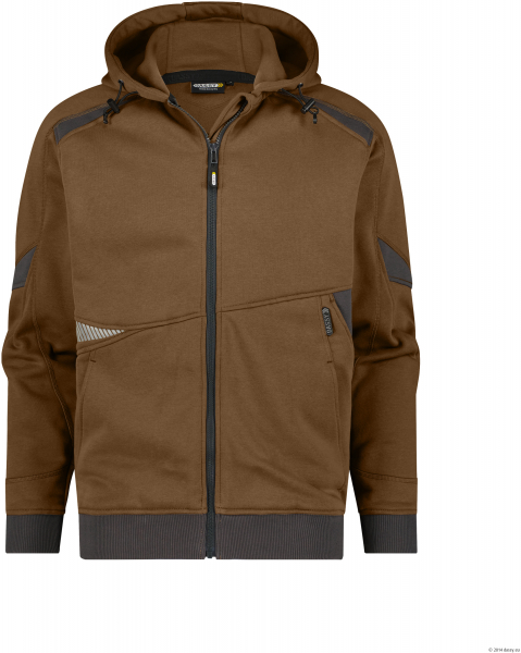 DASSY-Kapuzensweatshirt, LUNAX, lehmbraun/anthrazitgrau