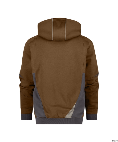 DASSY-Kapuzensweatshirt, LUNAX, lehmbraun/anthrazitgrau