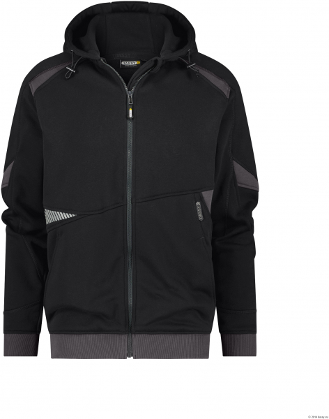 DASSY-Kapuzensweatshirt, LUNAX, schwarz/anthrazitgrau