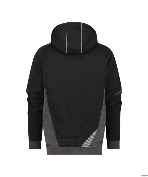 DASSY-Kapuzensweatshirt, LUNAX, schwarz/anthrazitgrau