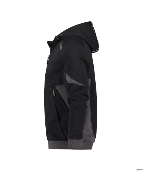 DASSY-Kapuzensweatshirt, LUNAX, schwarz/anthrazitgrau