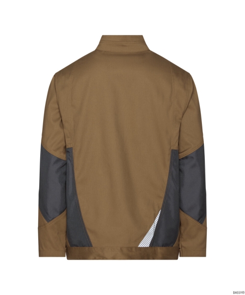 DASSY® Atom Next Arbeitsjacke, lehmbraun/anthrazitgrau