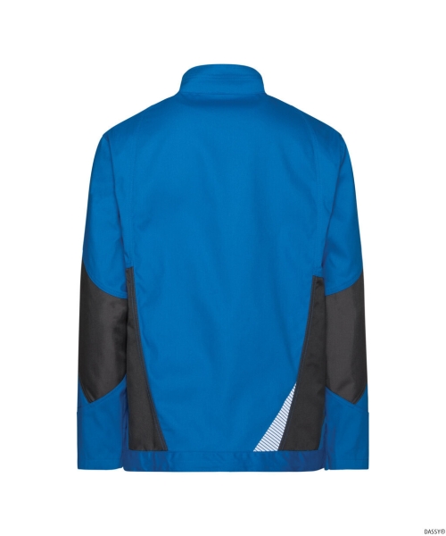 DASSY® Atom Next Arbeitsjacke, azurblau/anthrazitgrau