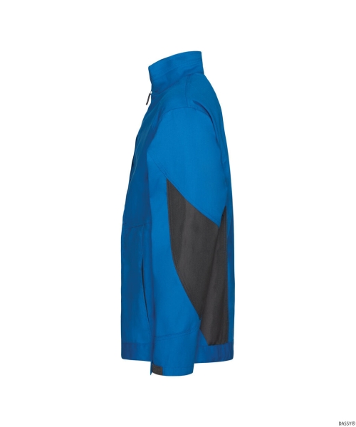 DASSY® Atom Next Arbeitsjacke, azurblau/anthrazitgrau
