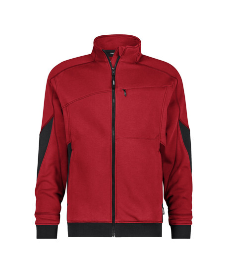 DASSY-Sweatshirt, Velox NEXT, rot/schwarz