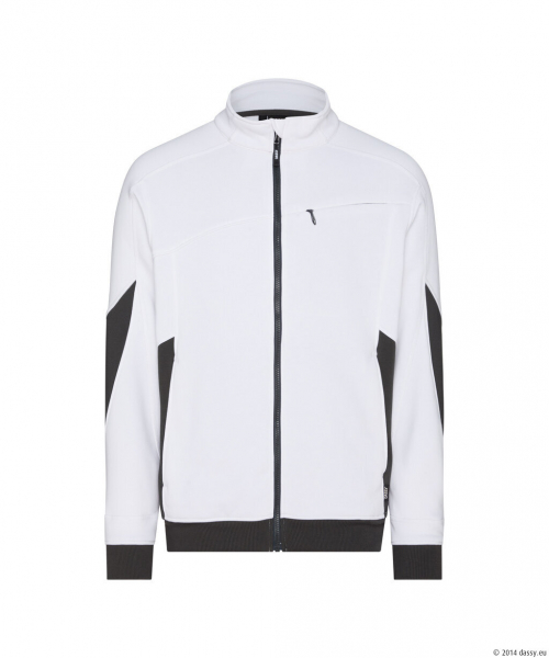 DASSY® Velox Next Sweatshirt, weiß/anthrazitgrau