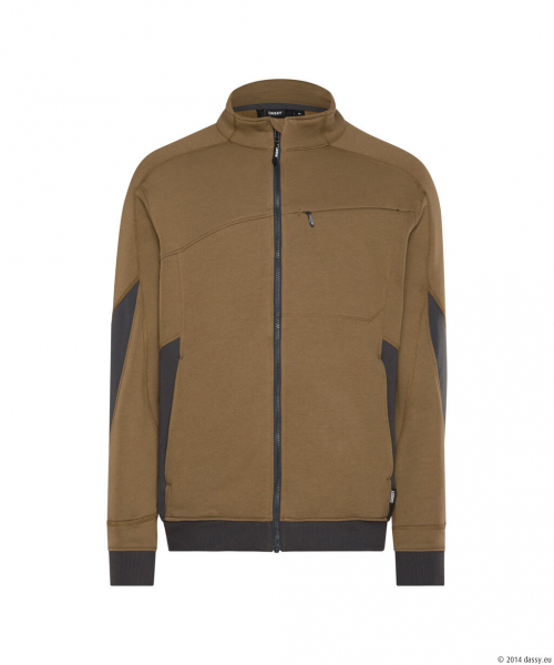 DASSY® Velox Next Sweatshirt, lehmbraun/anthrazitgrau