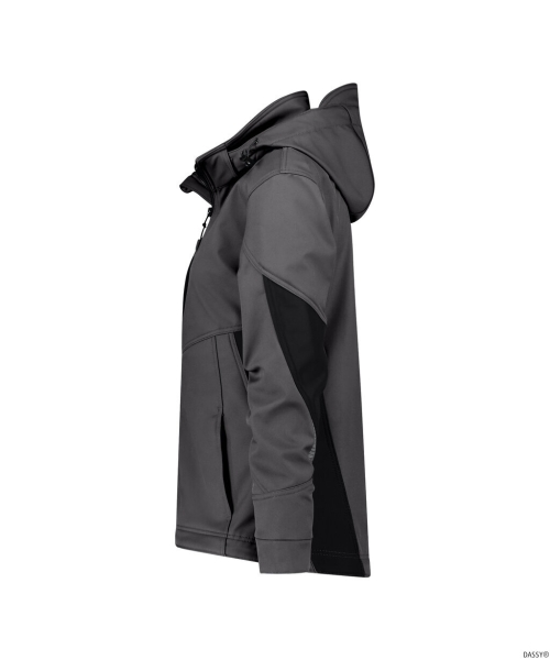 DASSY-Softshell-Jacke, GRAVITY NEXT, anthrazitgrau/schwarz