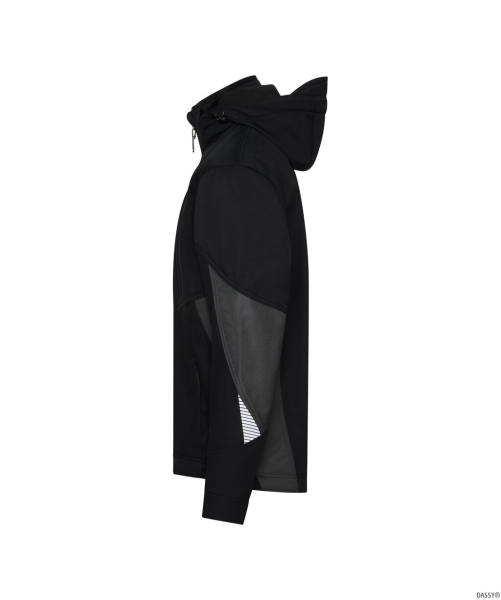 DASSY-Softshell-Jacke, GRAVITY NEXT, schwarz/anthrazitgrau