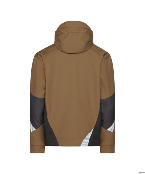 DASSY® Gravity Next Softshell-Jacke, Lehmbraun/Anthrazitgrau