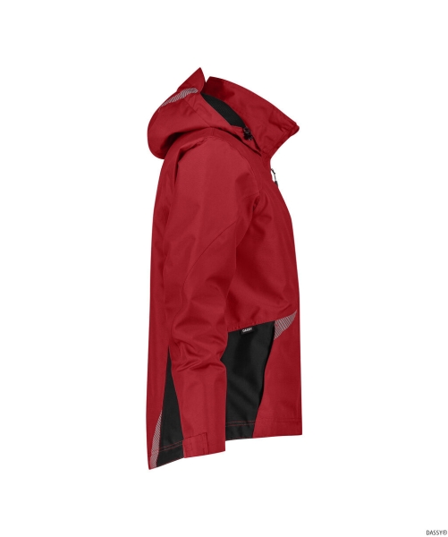 DASSY-Wasser- und winddichte Arbeitsjacke, HYPER NEXT, rot/schwarz