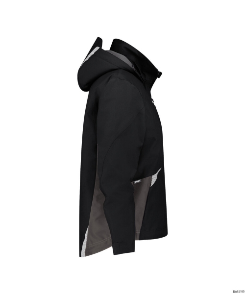 DASSY-Wasser- und winddichte Arbeitsjacke, HYPER NEXT, schwarz/anthrazitgrau