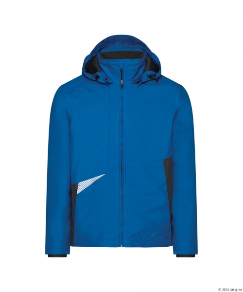 DASSY® Hyper Next Wasser- und winddichte Arbeitsjacke, azurblau/Anthrazitgrau
