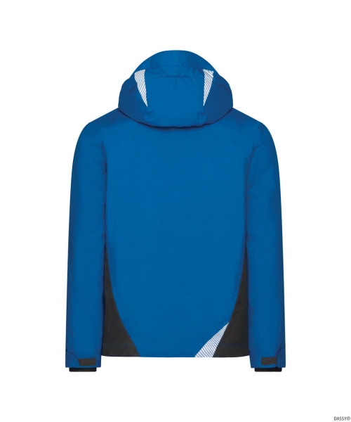 DASSY® Hyper Next Wasser- und winddichte Arbeitsjacke, azurblau/Anthrazitgrau