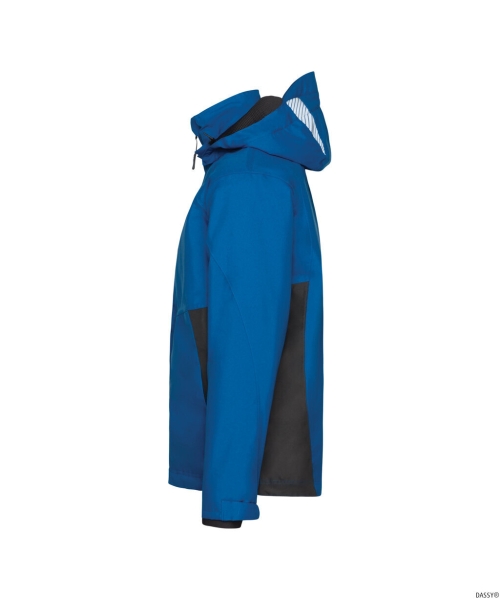 DASSY® Hyper Next Wasser- und winddichte Arbeitsjacke, azurblau/Anthrazitgrau