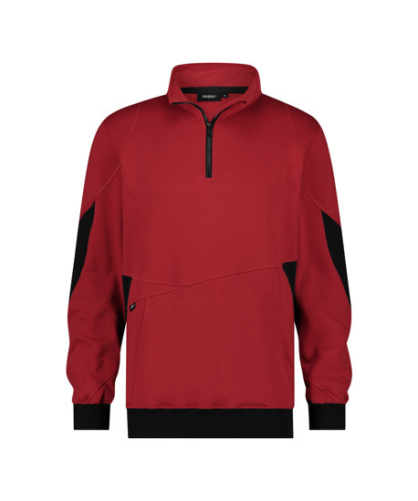 DASSY-Sweatshirt, HYRAX NEXT, rot/schwarz