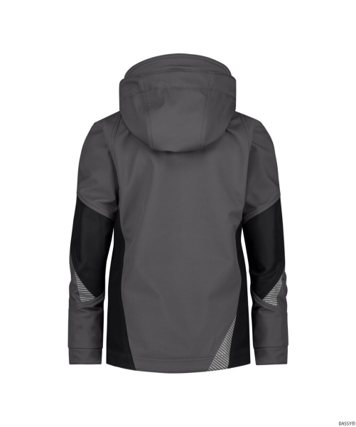DASSY-Damen-Softshell-Jacke, GRAVITY NEXT, anthrazitgrau/schwarz