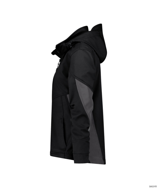 DASSY-Damen-Softshell-Jacke, GRAVITY NEXT, schwarz/anthrazitgrau
