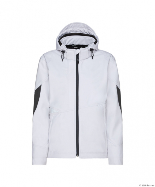 DASSY® Gravity Next WomenSoftshell-Jacke für Damen, weiß/Anthrazitgrau