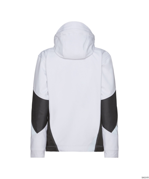 DASSY® Gravity Next WomenSoftshell-Jacke für Damen, weiß/Anthrazitgrau