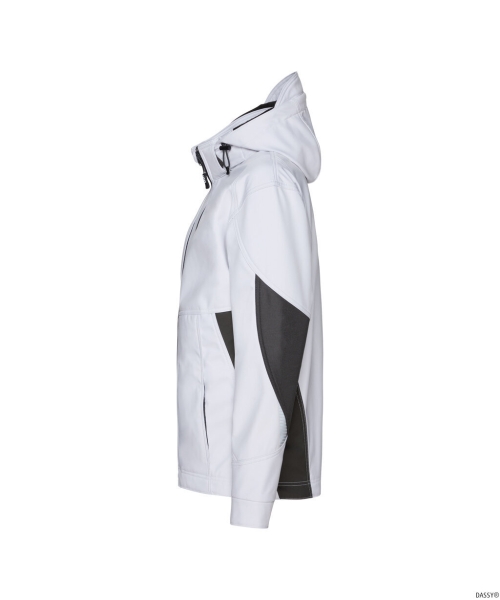 DASSY® Gravity Next WomenSoftshell-Jacke für Damen, weiß/Anthrazitgrau