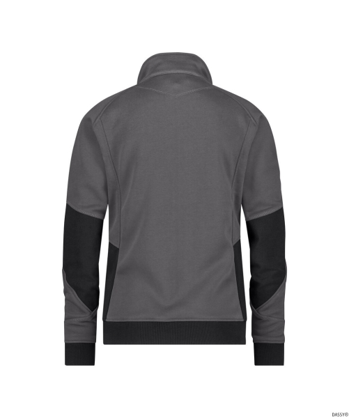 DASSY-Damen-Sweatshirt für Damen, VELOX NEXT, anthrazitgrau/schwarz
