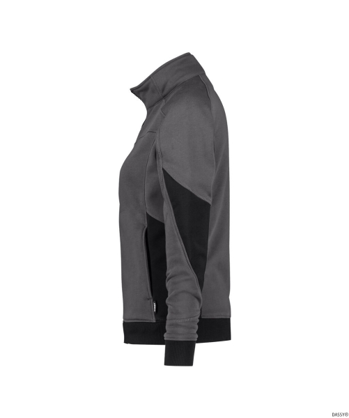 DASSY-Damen-Sweatshirt für Damen, VELOX NEXT, anthrazitgrau/schwarz