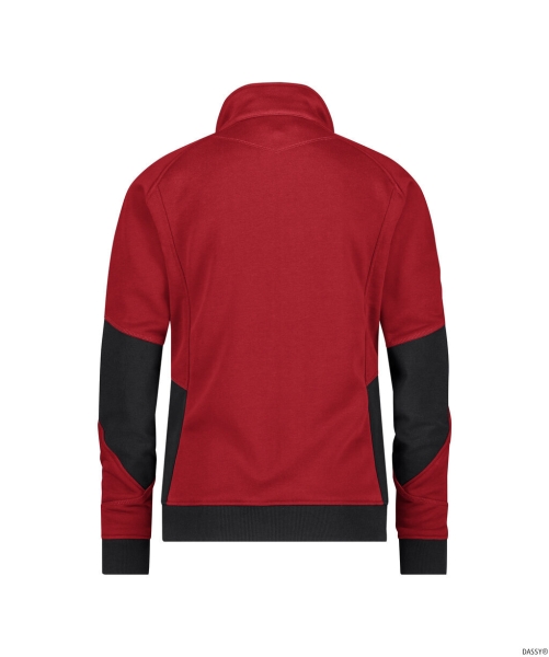 DASSY-Damen-Sweatshirt für Damen, VELOX NEXT, rot/schwarz