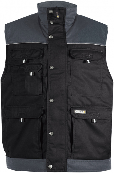DASSY-Workwear, Weste HULST, schwarz/grau