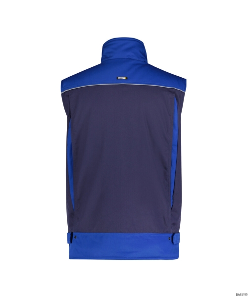 DASSY-Workwear, Weste HULST, dunkelblau/kornblau