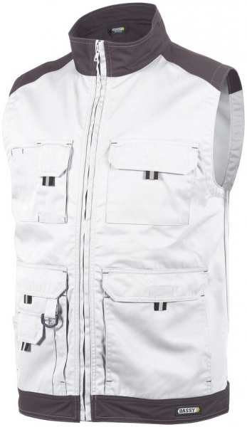 DASSY-Workwear, Sommerweste FARO, weiß/grau