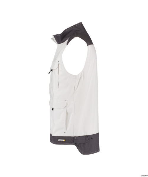 DASSY-Workwear, Sommerweste FARO, weiß/grau