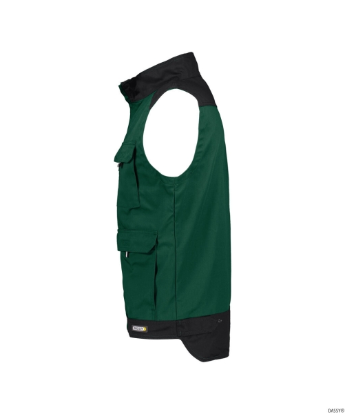 DASSY-Workwear, Sommerweste FARO, flaschengrün/schwarz